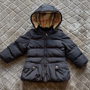 Burberry Black Jacket with Peplum bottom